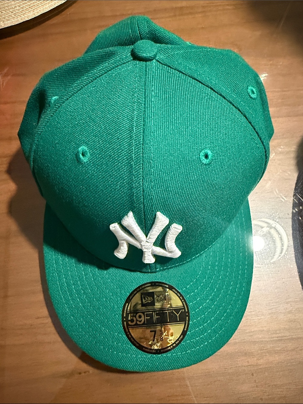 New Era Kids Emerald Green New York Yankees Fitted Cap with White Logo